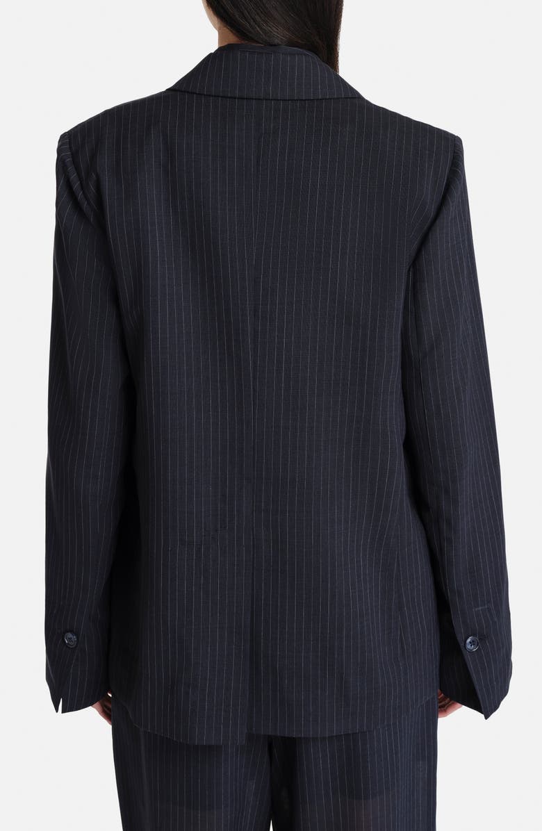 TWP Husband Pinstripe Blazer, Alternate, color, Midnight / White