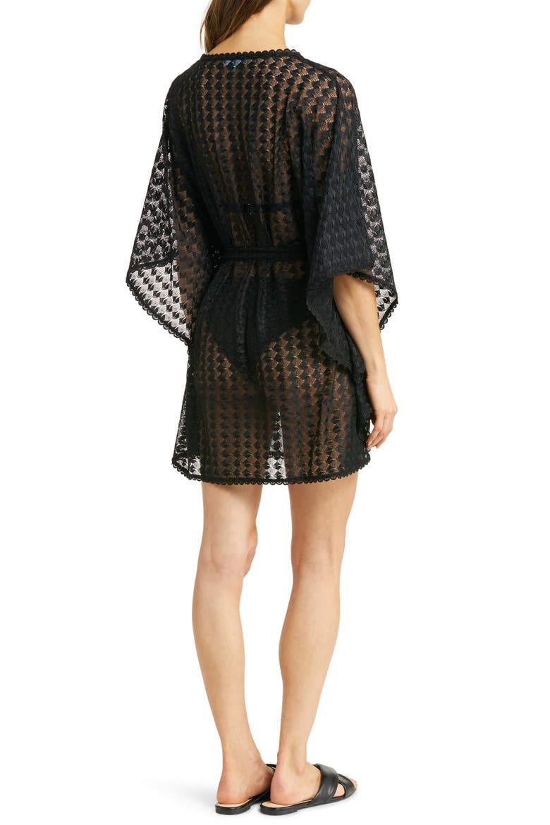 Petra Eyelet Cover-Up Dress, Alternate, color, BLACK