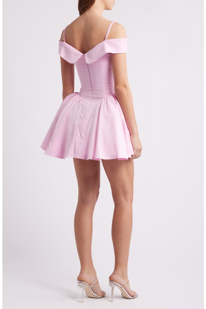 Elida Off the Shoulder Minidress, Alternate, color, PIROUETTE