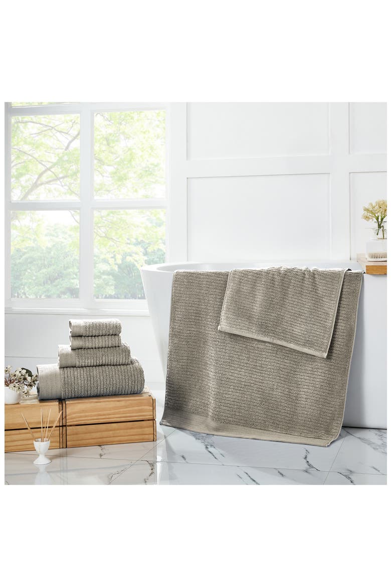 Soft Rib Quick Dry 6-Piece Towel Set, Alternate, color, CHARCOAL