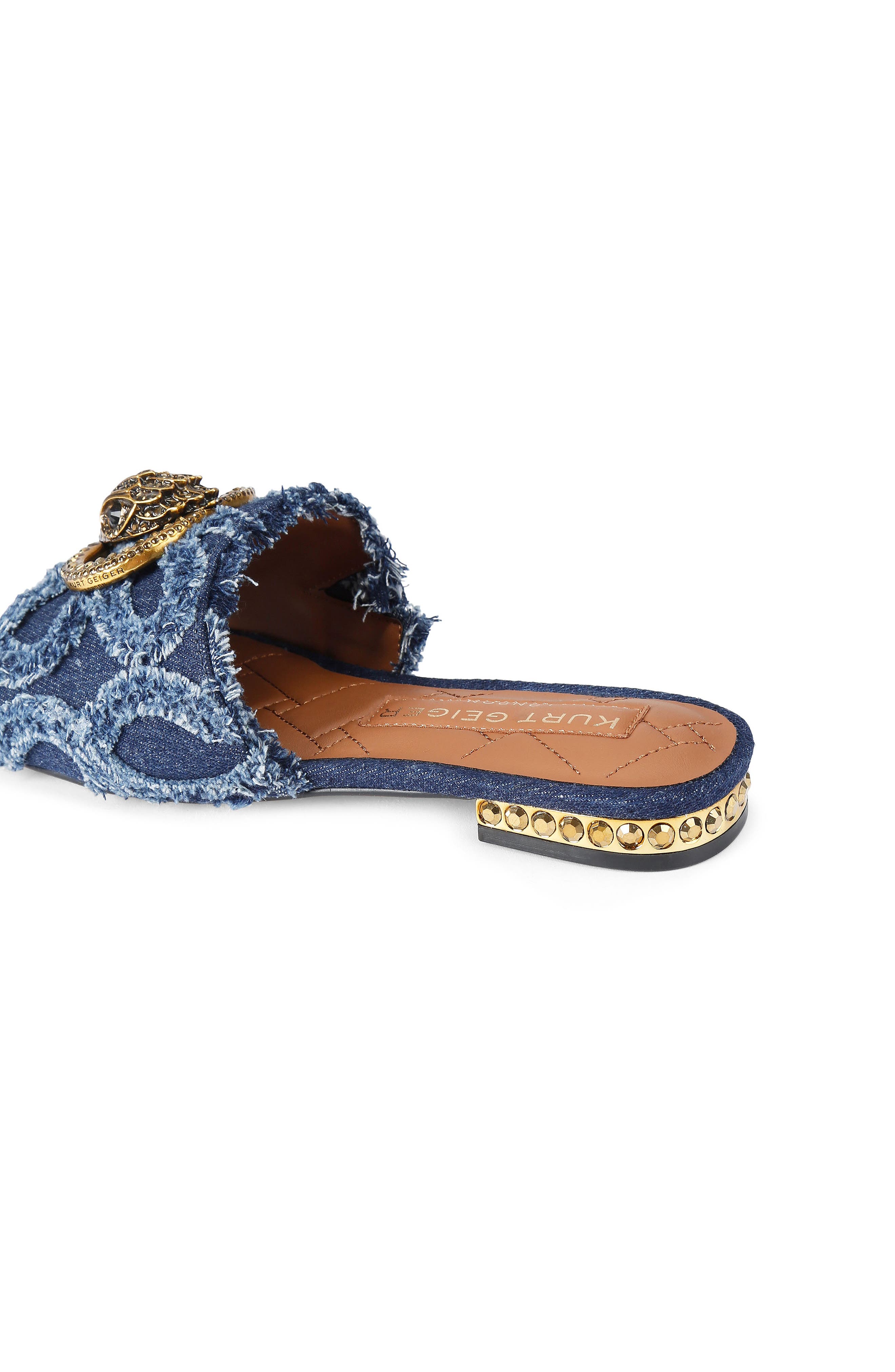 Kurt Geiger London Chelsea Leather Slide Sandal, Alternate, color, Light/ Pastel Blue