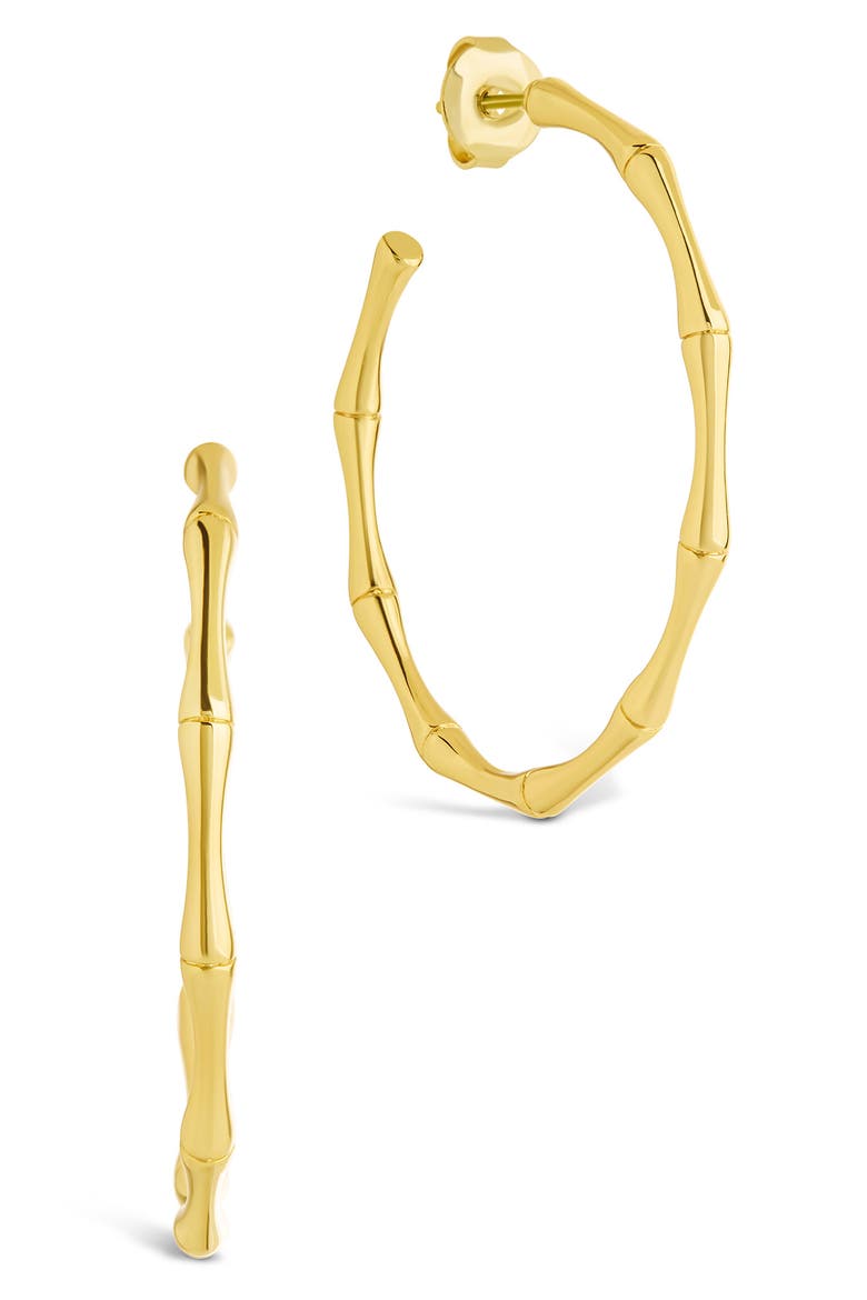Delia Textured Hoop Earrings, Main, color, GOLD
