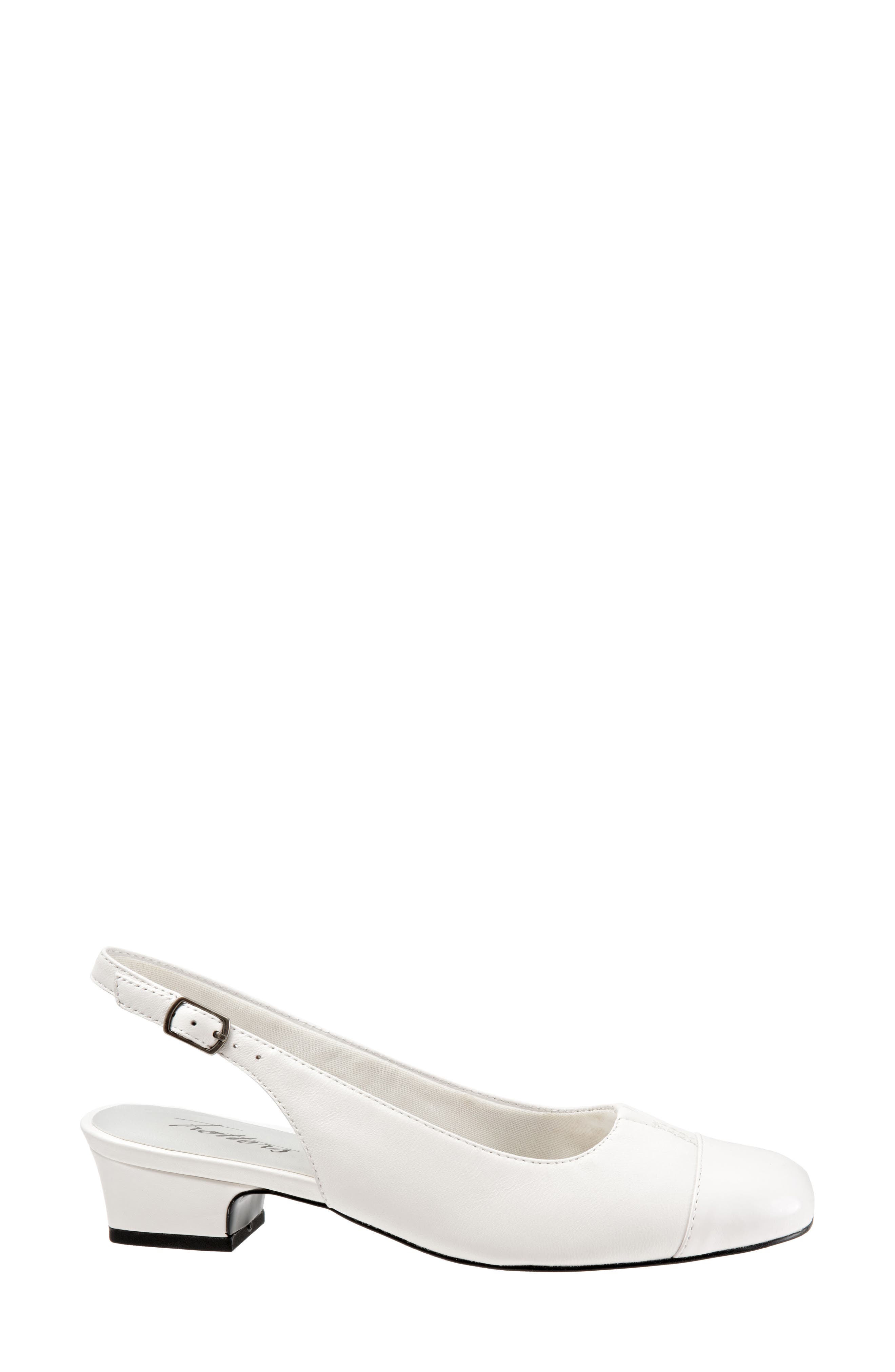 'Dea' Slingback, Alternate, color, WHITE
