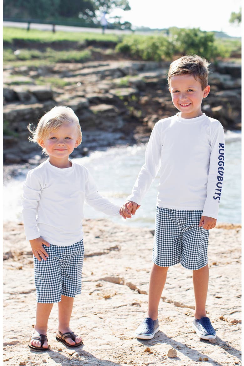 Long Sleeve Rashguard & Swim Trunks Set, Alternate, color, BLUE