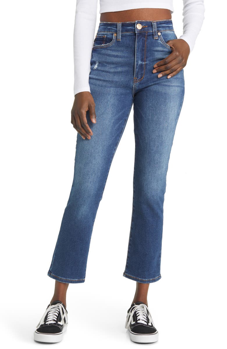 STS Blue Paisley Straight Leg High Waist Jeans, Main, color,