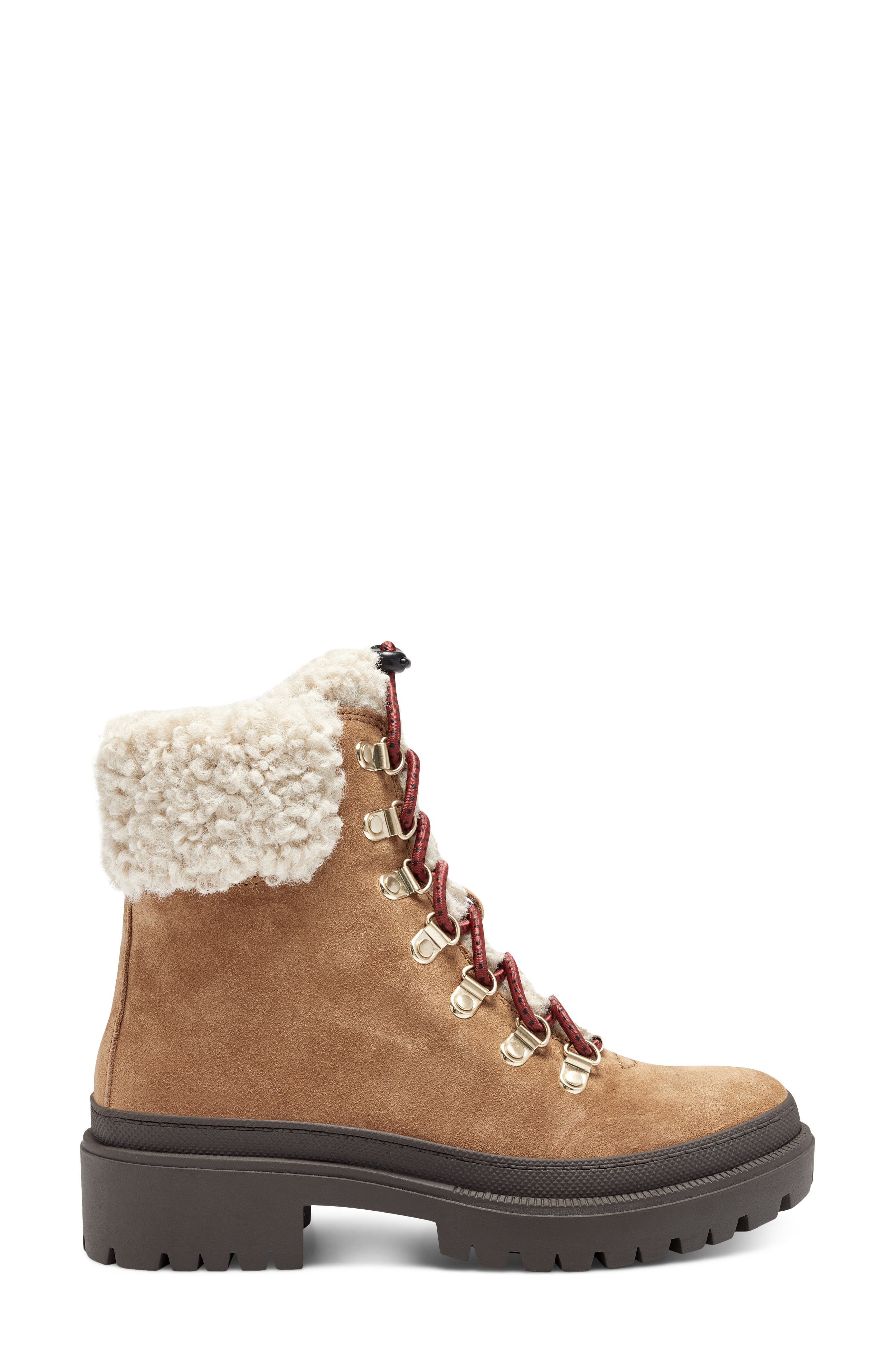 Eavan Faux Shearling Bootie, Alternate, color, TAWNY BROWN SUEDE