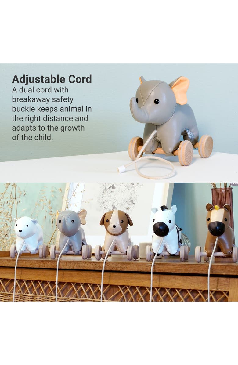 Little Big Friends Elephant Pull Along Friends, Alternate, color, Grey