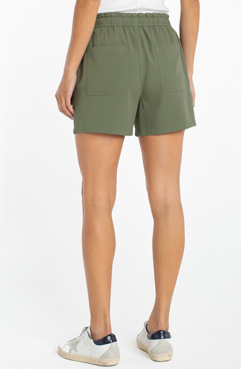 Liverpool Los Angeles Pull-On Woven Shorts, Alternate, color, Martini Olive
