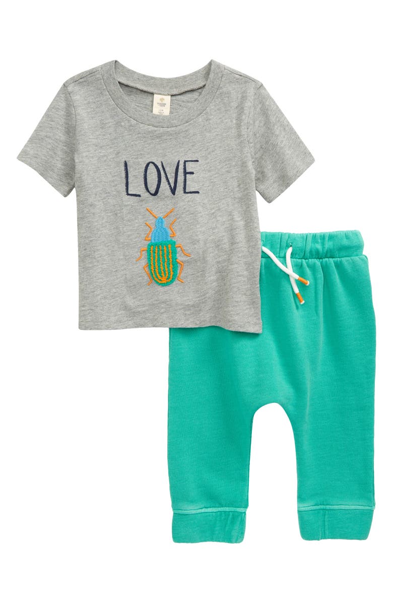 Tucker + Tate Appliqué Graphic Tee & Pants Set, Main, color,