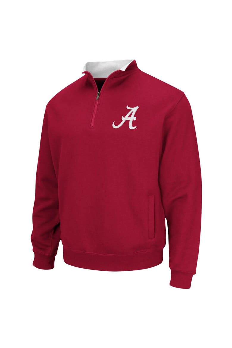 Men's Colosseum Crimson Alabama Crimson Tide Big & Tall Tortugas Quarter-Zip Jacket, Alternate, color, Crimson