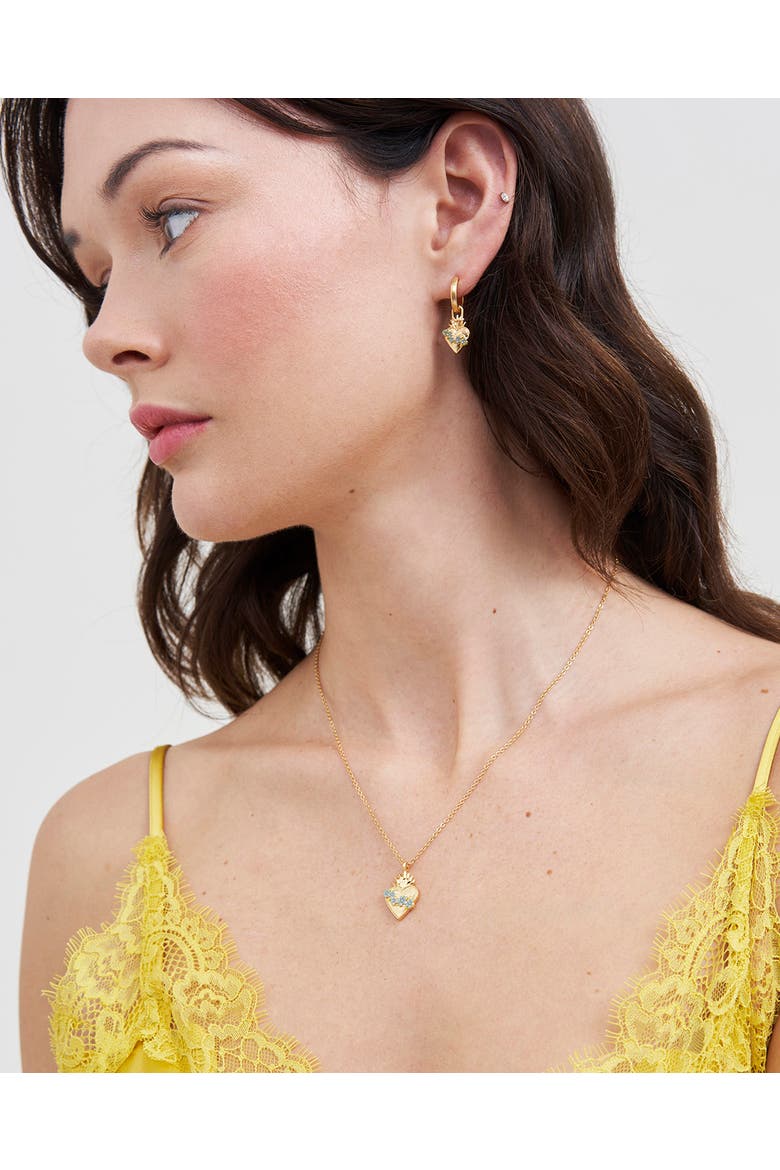 Sacred Heart Necklace, Alternate, color, Gold