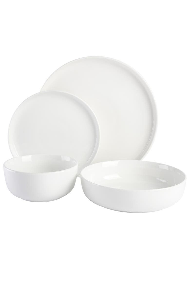 Oslo 16 Piece Dinnerware Set, Alternate, color, White