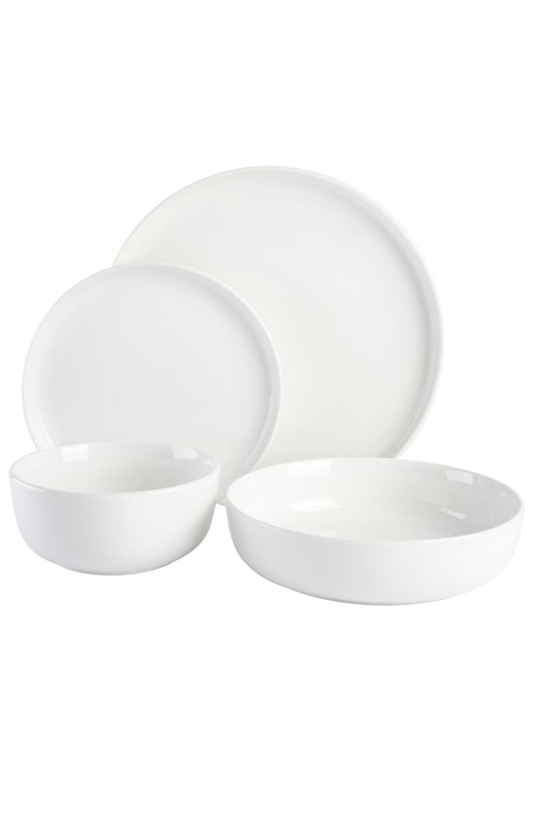 Gibson Home Oslo 16 Piece Dinnerware Set, Alternate, color, White