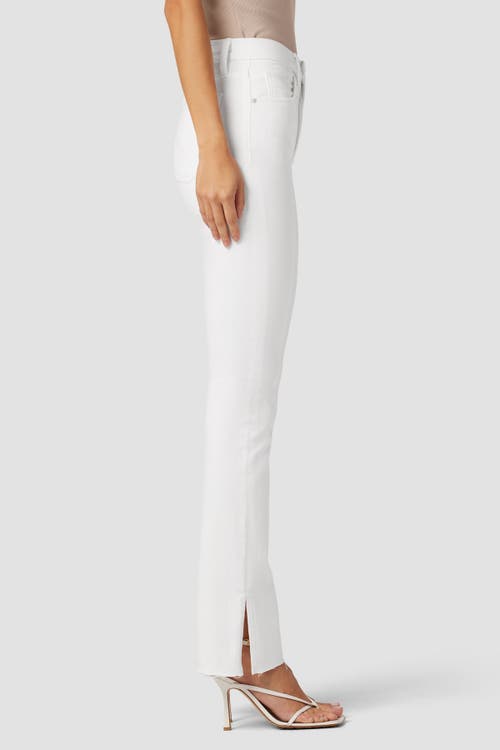 Hudson Jeans Barbara High-rise Baby Bootcut Jean W/ Slit Hem In White