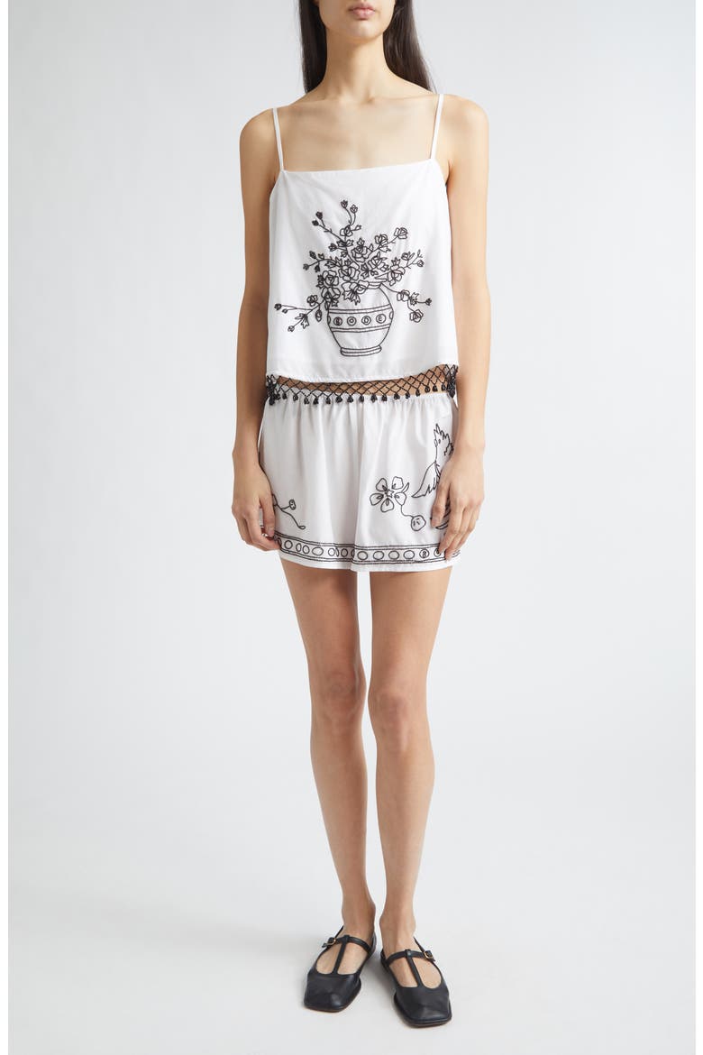Beaded Rosebloom Tank, Alternate, color, WHITE
