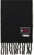 Lanvin Fringed Wool Scarf With 22 Faubourg Label