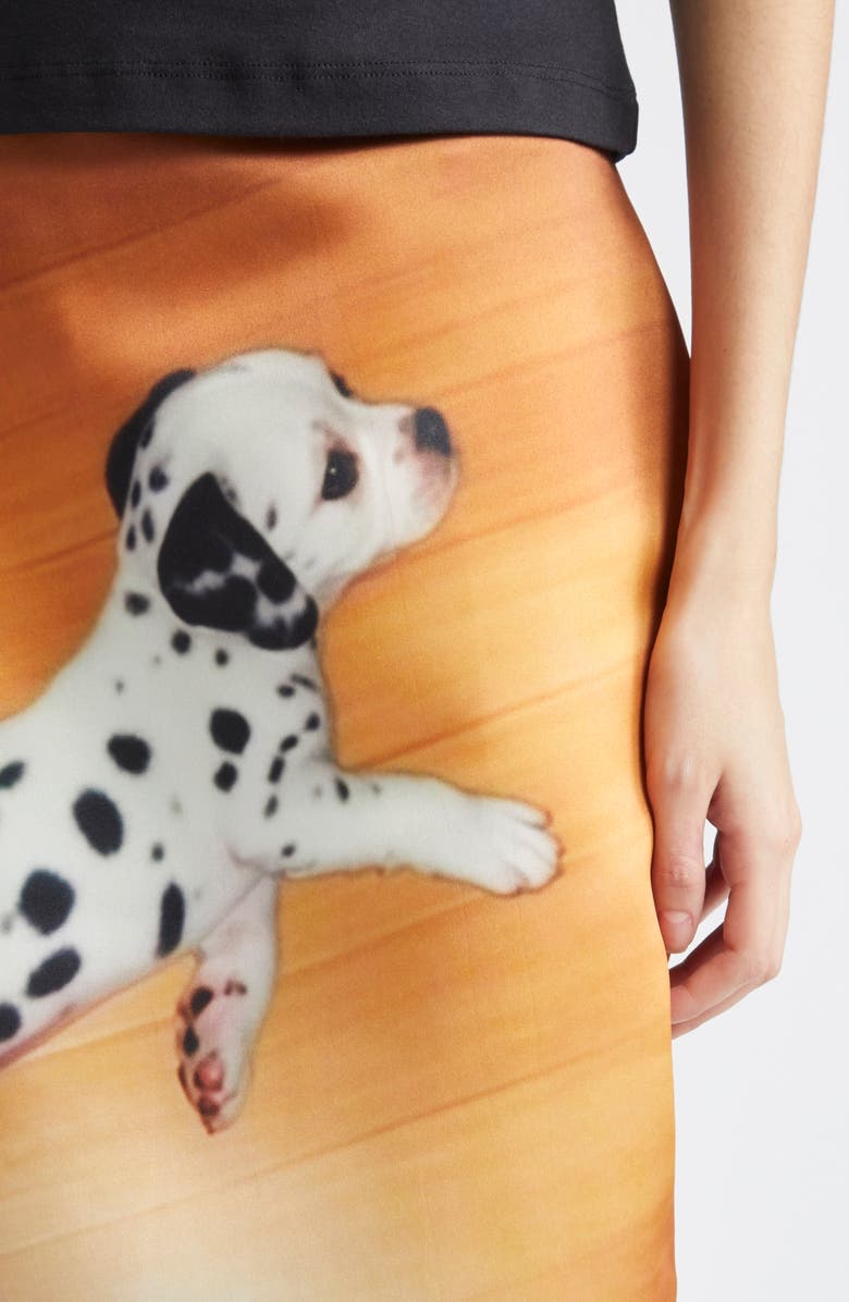 Ashley Williams Dalmatian Print Satin Midi Skirt | Nordstrom