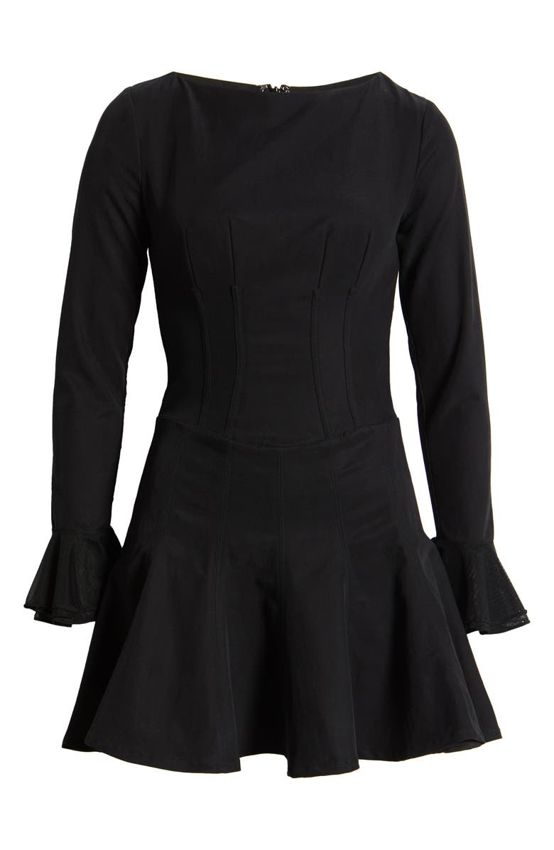 Mistress Rocks Long Sleeve Corset Minidress, Alternate, color,