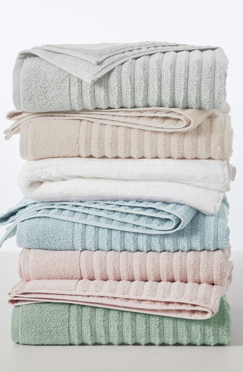 Woven & Weft Combed Cotton 6-pack Hand Towels In Green