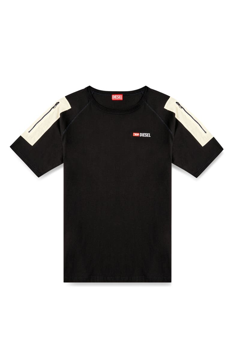 DIESEL<sup>®</sup> T-Fausty Mixed Media T-Shirt, Alternate, color, 