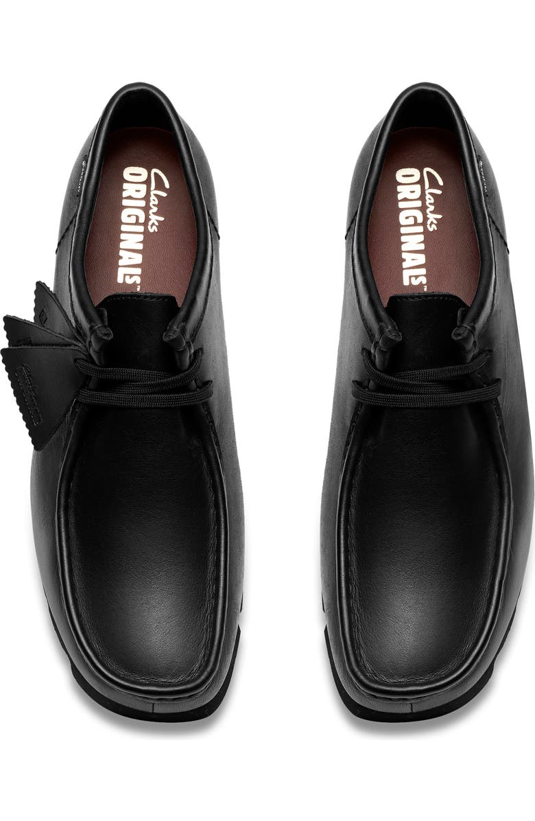 Clarks<sup>®</sup> Originals Wallabee Gore-Tex<sup>®</sup> Waterproof Shoe, Alternate, color, Black/ Black Leather