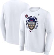 FANATICS Men's Fanatics Alexander Ovechkin White Washington Capitals NHL All-Time Leading Goal Scorer GR8 Caricature Fleece Pullover Sweatshirt