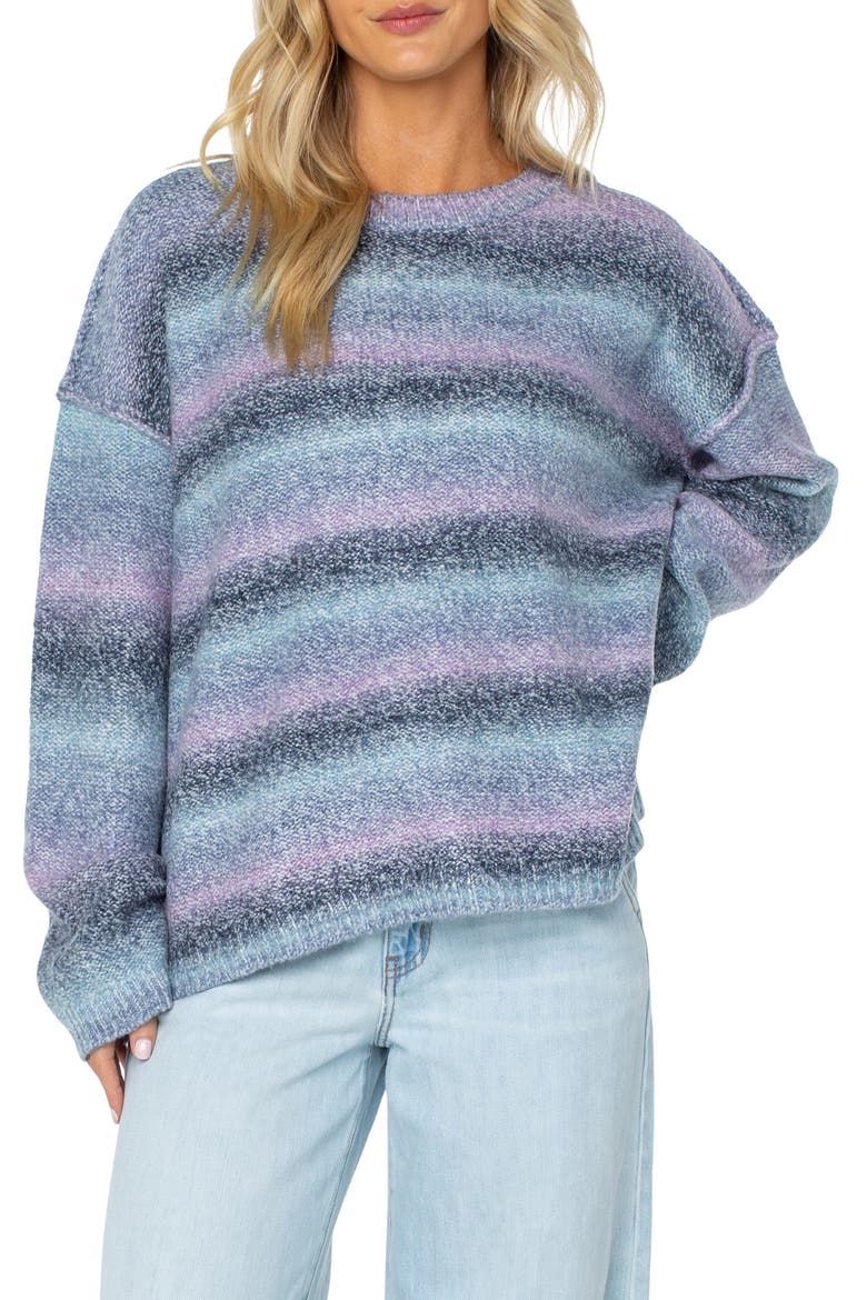Cold Front Crewneck Sweater, Main, color, CERULEAN