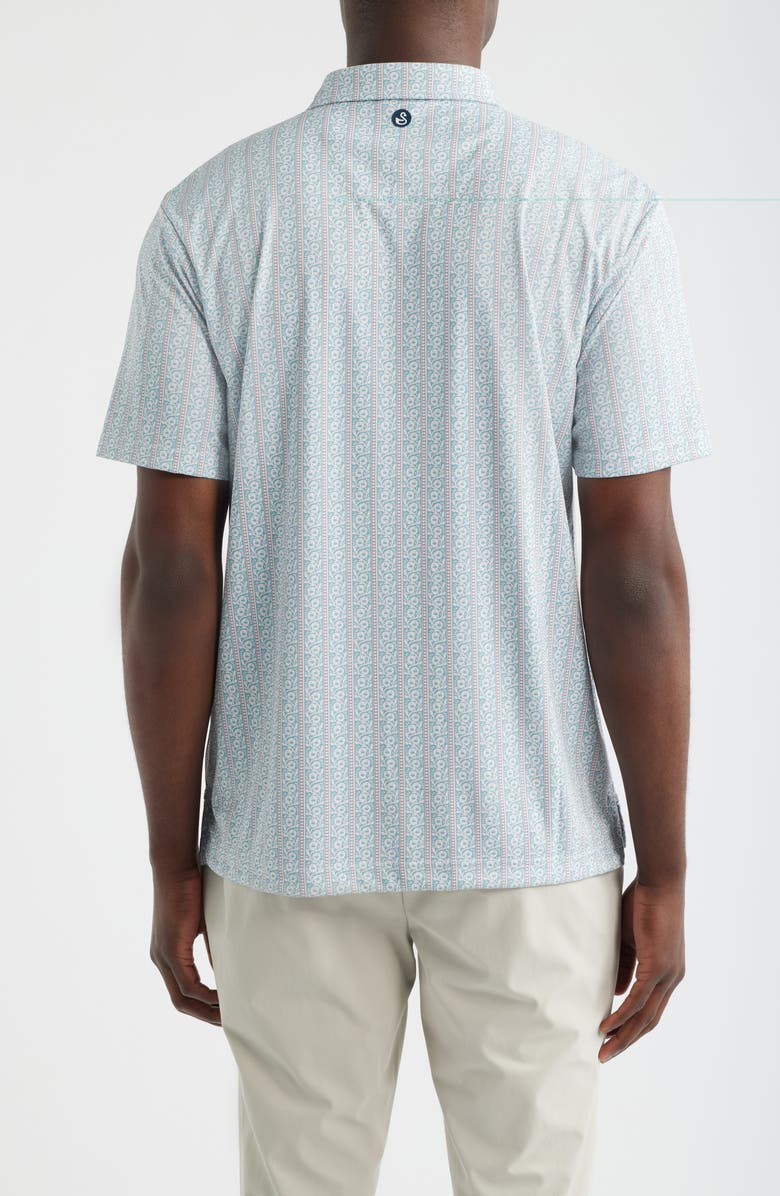 Swannies Drift Print Polo, Alternate, color, Surf