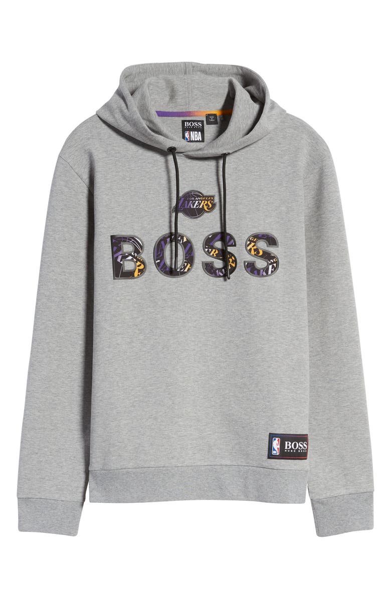 BOSS x NBA Wbounce 2 Los Angeles Lakers Logo Hoodie, Alternate, color,
