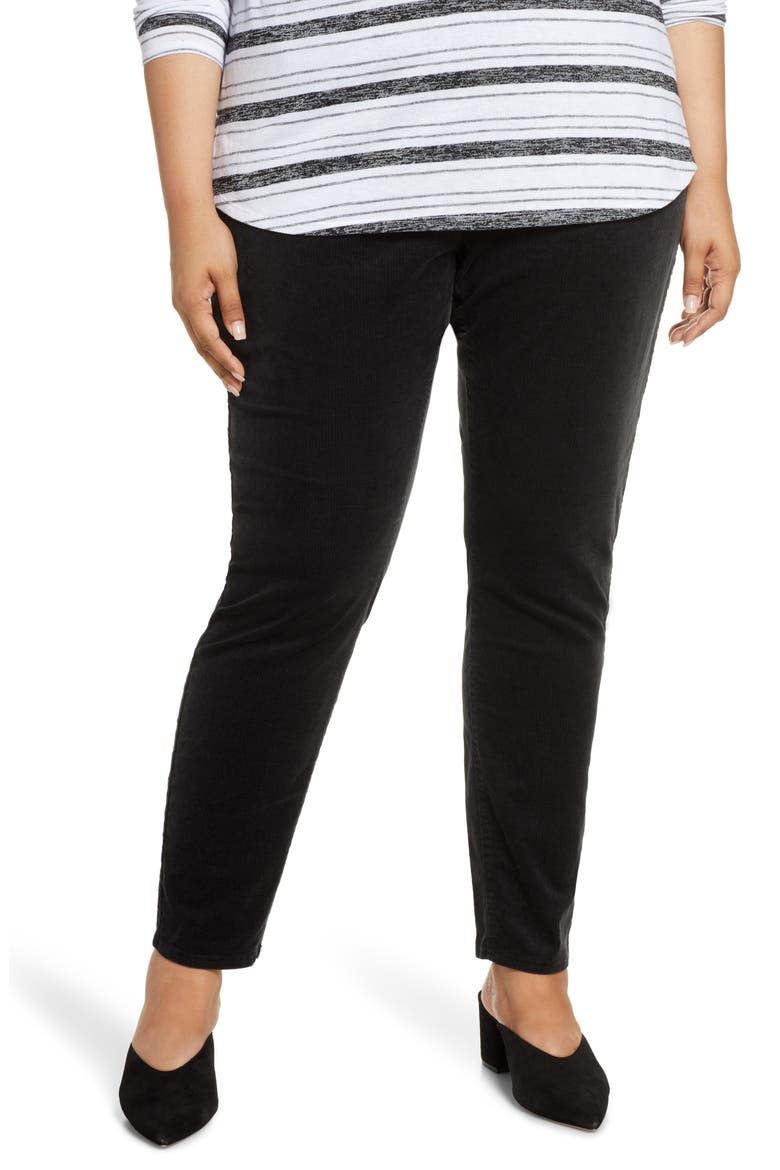 Organic Cotton Blend Denim Leggings, Main, color, CHARCOAL
