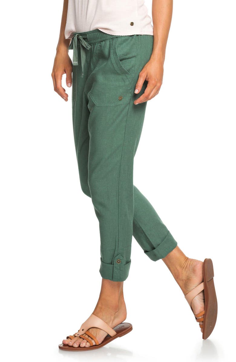 Roxy Symphony Lover Linen Blend Pants, Alternate, color, 