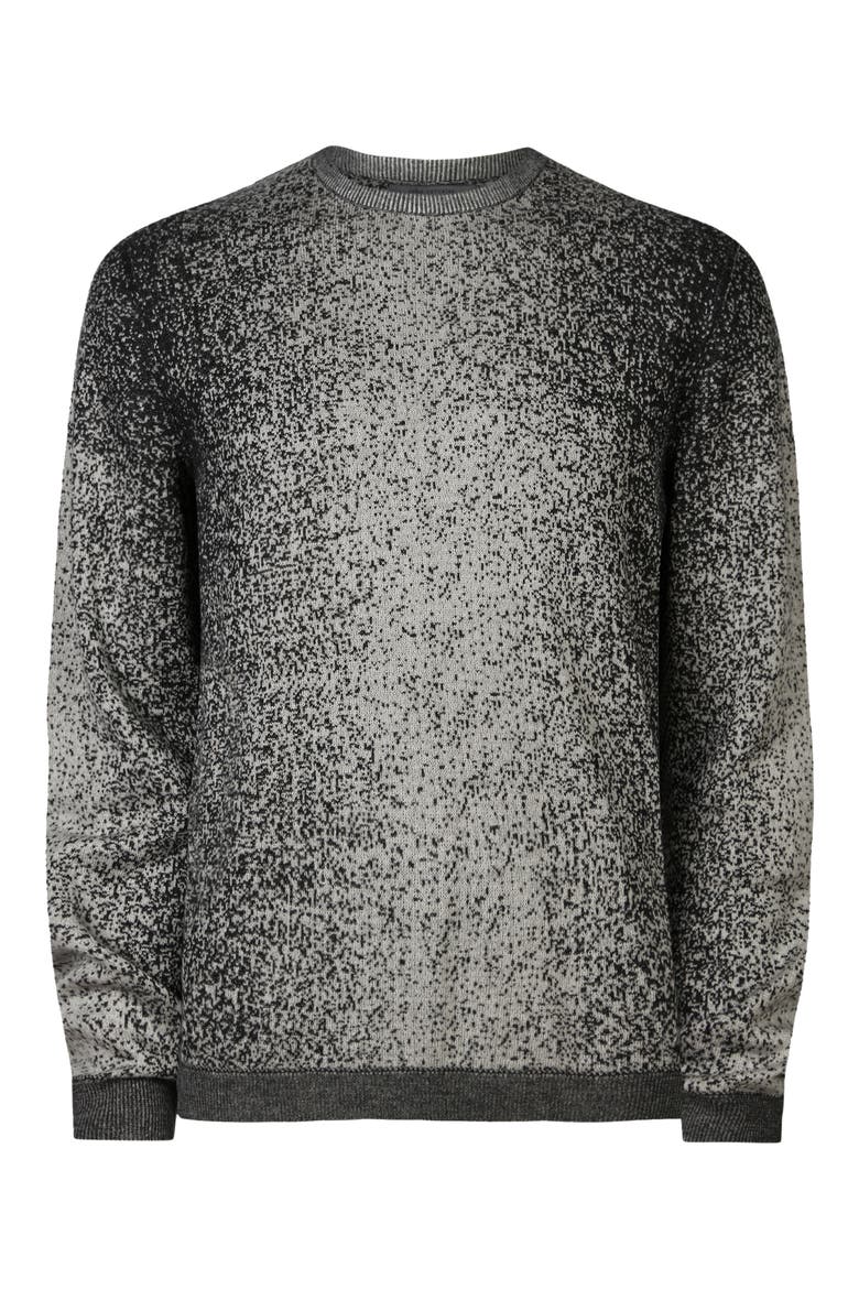 Tyrrell Pixel Regular Fit Cotton, Alpaca & Silk Sweater, Alternate, color, BLACK