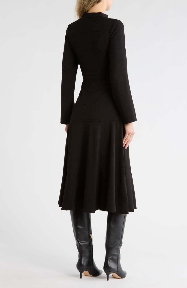 AREA STARS Kiana Long Sleeve Midi Dress, Alternate, color, Black