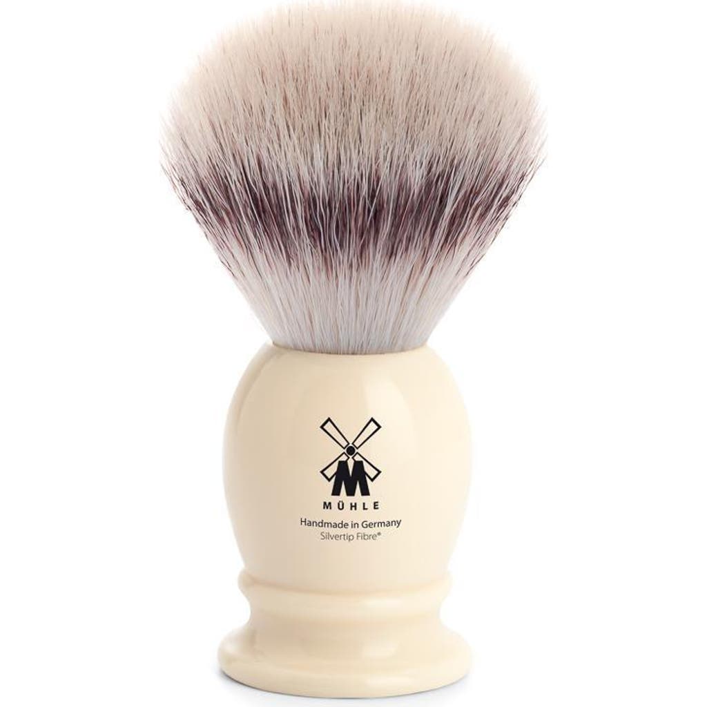 Mühle Classic Small Faux Ivory Silvertip Fiber Shaving Brush In White