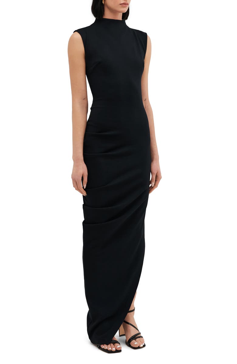 Two Lines by Marcella Copenhagen Sleeveless Gown, Alternate, color, Black