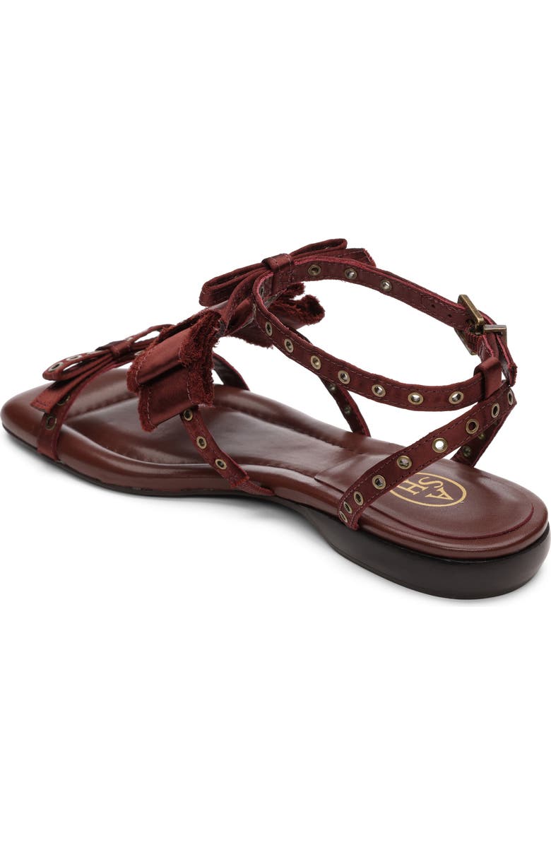 Ash Rachel Studded Ankle Strap Slide Sandal, Alternate, color, Marsala