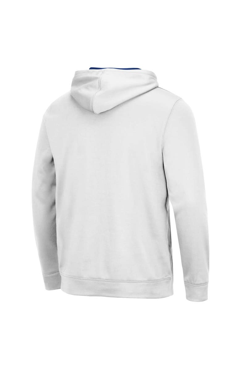 COLOSSEUM Men's Colosseum White Kansas Jayhawks Resistance Pullover Hoodie, Alternate, color, 
