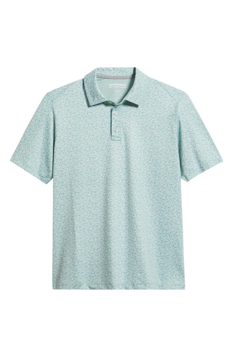 Johnston & Murphy XC+<sup>™</sup> Ace Performance Golf Polo, Main, color, Surf Green Golf Ball