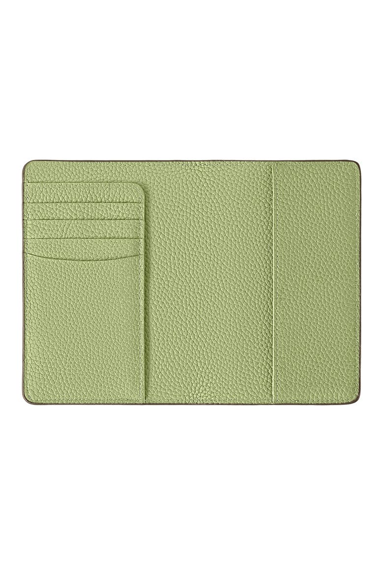 Leather Passport Holder, Alternate, color, Cashmere Matcha
