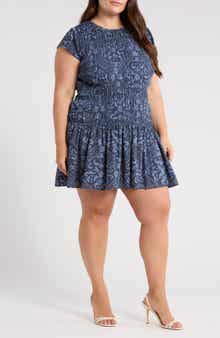 Chelsea28 Smocked Bodice Drop Waist Dress