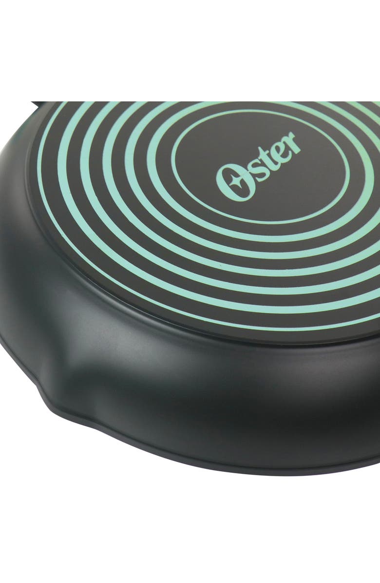 OSTER Rigby 9.5 Inch Aluminum Nonstick Frying Pan with Pouring Spouts, Alternate, color, Blue