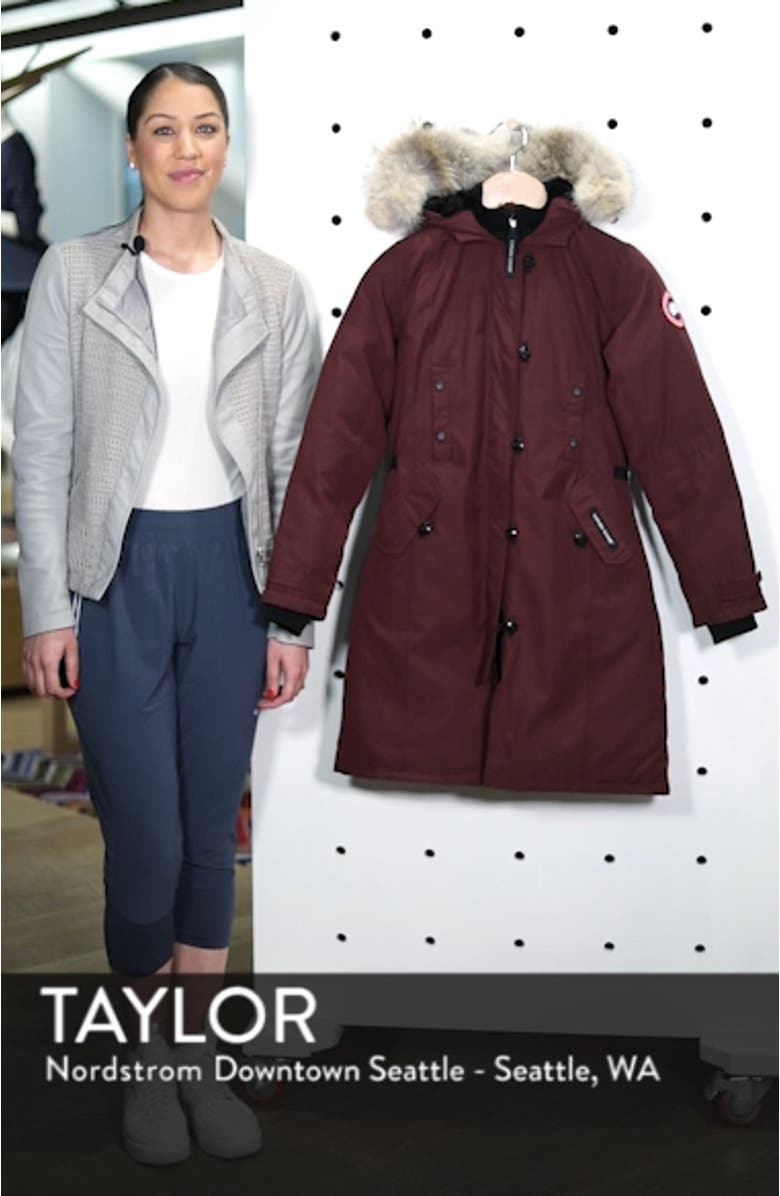 Kensington Slim Fit Down Parka with Genuine Coyote Fur Trim, sales video thumbnail