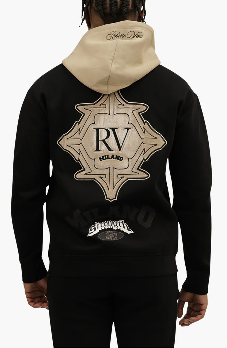 Roberto Vino Milano Strength Premium Blend Hoodie, Alternate, color, Black