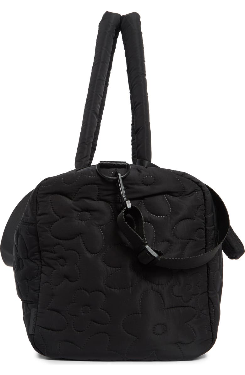 MYTAGALONGS Floral Quilted Duffle with Trolley Pass Pocket, Alternate, color, Black