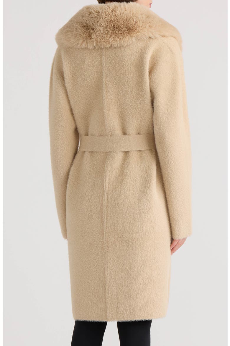 Belted Sailor Collar Coatigan, Alternate, color, LIGHT CAMEL