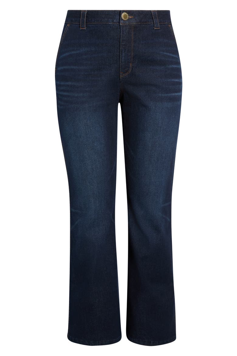 'Ab'solution High Waist Ankle Wide Leg Jeans, Main, color, DARK INDIGO ARTISANAL
