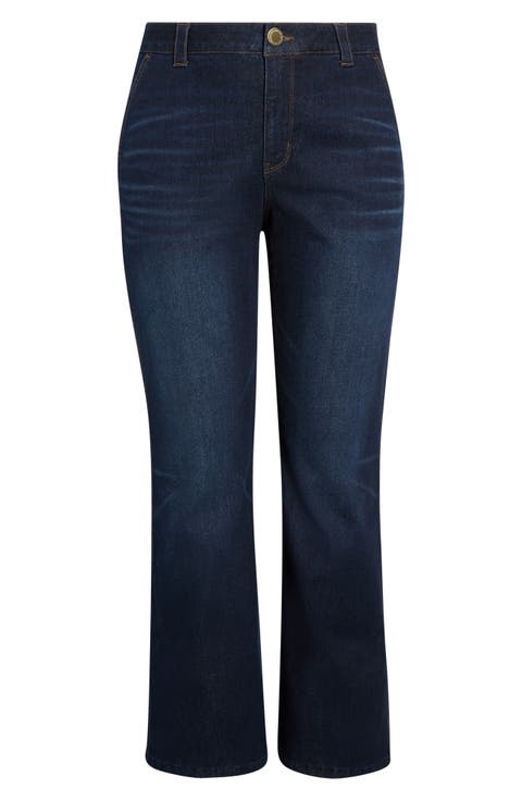 'Ab'solution High Waist Ankle Wide Leg Jeans