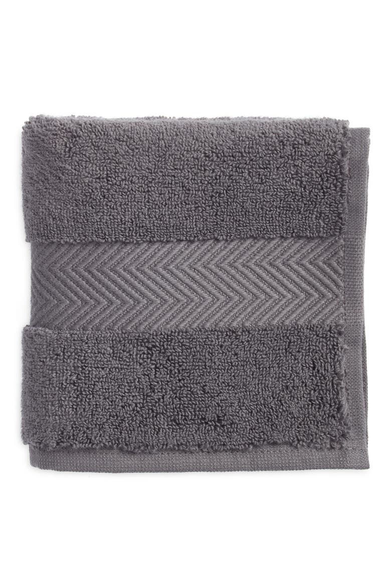 Organic Hydrocotton Washcloth, Main, color, GREY ONYX
