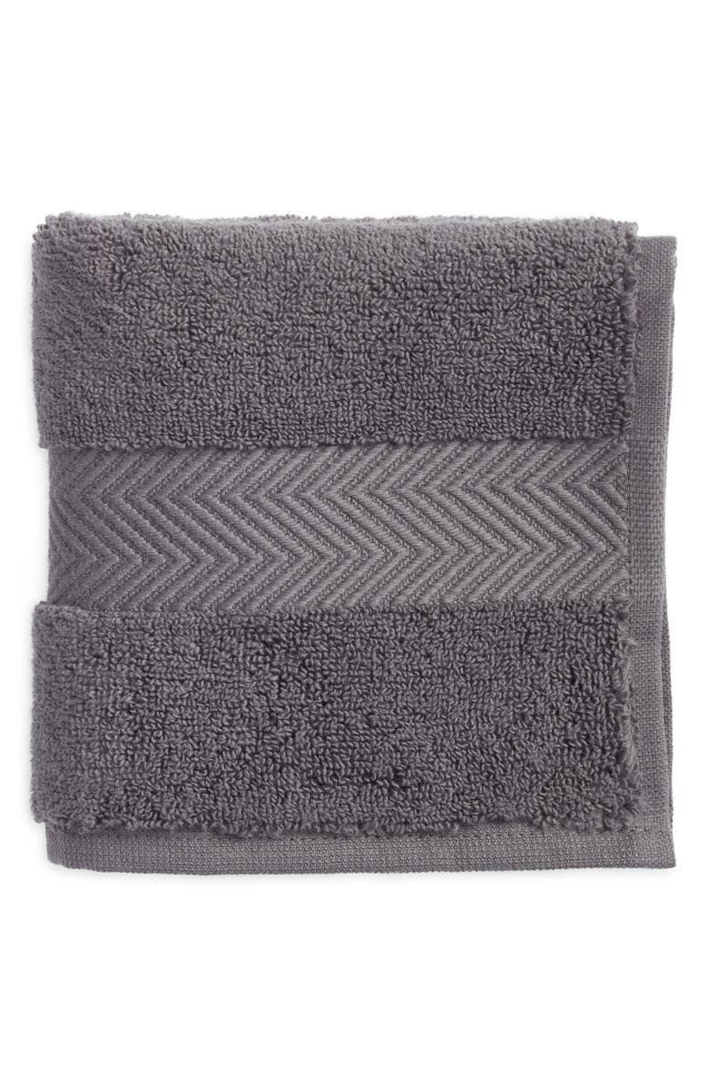 Nordstrom Organic Hydrocotton Washcloth, Main, color, Grey Onyx