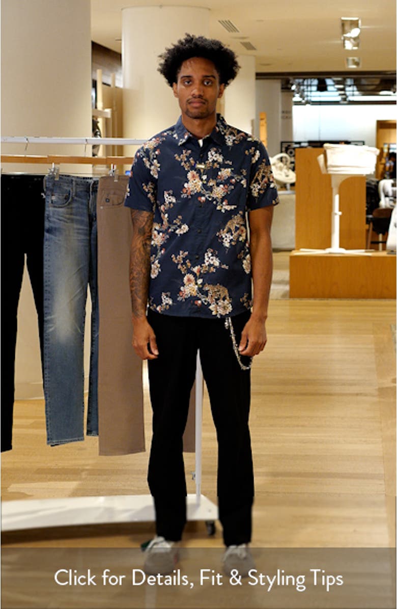 Journey Floral Short Sleeve Button-Up Shirt, sales video thumbnail